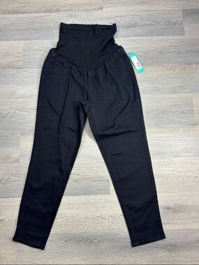 1822 Butter Denim Black Maternity Super Slim Ankle Pants - size 33 NWT